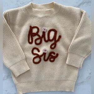 Cream 'Big Sis' Sweater